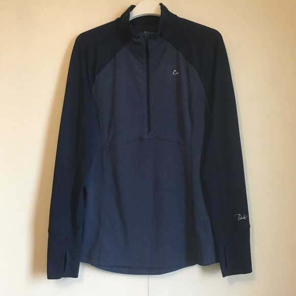 Paradox Merino Wool Blend Navy DRIrelease Freshguard Athletic 1/4 Zip Top - Picture 1 of 16